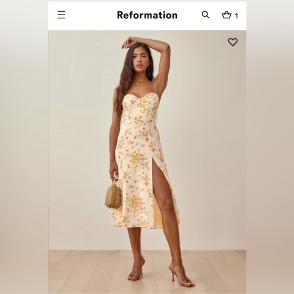 Reformation Juliette dress - size 0 Aries - Picture 1 of 6